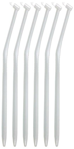 L APIS:ラピス ワンタフトブラシ 歯科専用 日本製 部分磨き 歯並び 歯間 奥歯 裏 境目 ふつうホワイト6本 キャップ1個付 L APIS:ラピス ワンタフトブラシ 歯科専用 日本製 部分磨き 歯並び 歯間 奥歯 裏 境目 ふつうホワイト6本 キャップ1個付