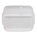 EAST table(イーストテーブル) ランチプレート 29cm ホワイト 日本製 仕切り皿 角皿 レンジ対応 食洗器対応 di-B2-3002-0