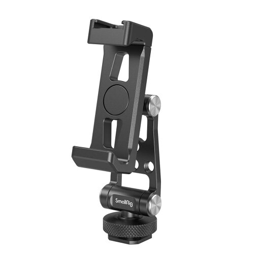 SmallRig スマホホルダー アルミ製 360°回転 コールドシュー雲台 角度調整 1/4 "-20ネジ穴付き 三脚/カメラ/自撮り棒用ホルダー、ライブストリーミング、Vlogging、インタビュー用 iPhone15対応 iPhone14対応 Galaxyなど対応 スマートフォン三脚 Android/カメラ/一眼レフ/ミ SmallRig スマホホルダー アルミ製 360°回転 コールドシュー雲台 角度調整 1/4 "-20ネジ穴付き 三脚/カメラ/自撮り棒用ホルダー、ライブストリーミング、Vlogging、インタビュー用 iPhone15対応 iPhone14対応 Galaxyなど対応 スマートフォン三脚 Android/カメラ/一眼レフ/ミ