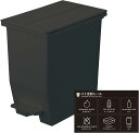 リス(RISU) ソロウ ゴミ箱 ふた付き 20L ブラック ペダルオープン 両開き 分別シール付き 抗菌 加工 日本製 おしゃれ キッチン 分別 スリム キャスター付き ダストボックス カップボード GZBZ192