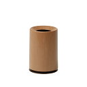ideaco(イデアコ) ゴミ箱 丸形 1.2L 直径12.5✕高さ18.5cm mini TUBELOR teakwood (ミニチューブラー チークウッド)