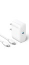 Anker Charger (20W) with USB-C & USB-C ケーブル (USB PD 充電器 20W 小型充電器)【PSE技術基準適合/PowerIQ 3.0 (Gen2)搭載】 iPhone 15 iPad Air Galaxy Android その他 各種機器対応 (ホワイト)