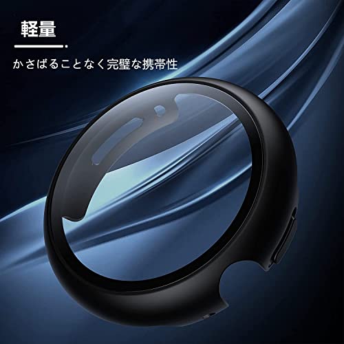 Google Pixel Watch 2/Pixel Watch 1 用 ケース 保護 ガラスフィルム 一体型 PC+TPE材質 二重構造 全面保護 超薄型 高耐久 装着簡単 耐衝撃 対応 Google Pixel Watch 2/1保護ケース 高透過率 指紋防止 傷防止 グーグルピクセルウォッチ