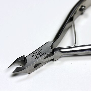 ドイツ・ゾーリンゲン AXiON（アクシオン）甘皮ニッパー 高級半スモーク仕上げ（本革製ブレードカバー付き）#slg008965fba