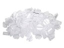 TSUKURIRO ヘアゴム ハンドメイド用 足 パーツ 100個 セット 留め具 プラスチック 台座 U字 髪留め 髪飾り 手作り 材料 素材 DIY ヘア アクセサリー パーツ (クリア, 大サイズ)