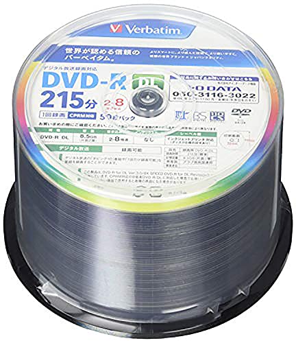 バーベイタムジャパン(Verbatim Japan) 1回録画用 DVD-R DL CPRM 215分 50枚 片面2層 2-8倍速 VHR21HP50V1FFP [フラストレーションフリーパッケージ(FFP)]