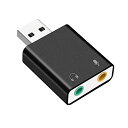 USBオーディオ変換アダプタ USB外付けサウンドカード USB イヤホンジャック変換アダプタ 3.5mmミニジャック オーディオインターフェイス ヘッドホン出力/マイク入力対応 ドライPS4/MacBook/Earphones/Surface/Windows PCなど対応
