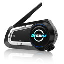 Orsonz バイク インカム V10Sバイク用インカム Bluetooth5.3 10人同時通話 通信距離2000m 連続使用24時間 通信自動復帰 日本語音...