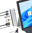 Surface Pro 9/10/11/X USB ハブ 4K HDMI, USB-C Thunerbolt 4 (ビデオ+データ+100W PD充電), 2xUSB3.0, SD TFカードリーダー, 3.5 mmオーディオ ポート Surface Pro9 ドック トリプルディスプレイ (Surface Pro+HDMI+USB C)(2)
