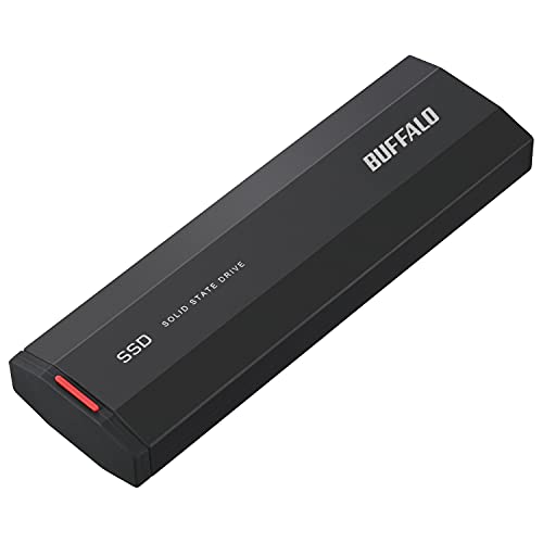 バッファロー SSD 外付け 1.0TB 小型 コンパクト ポータブル USB3.2Gen2 2,000MB/s ブラック 【 iPhone 16 / 16 pro 動作確認済み 】 SSD-PHE1.0U3-BA
