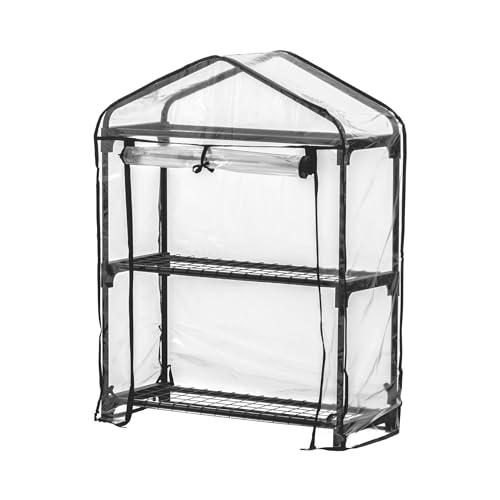 武田コーポレーション【フラワースタンド・ガーデンラック・家庭菜園・温室】 ブラック 70×30×92cm 奥行スリム温室2段 AS-OYSMO2