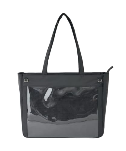 [ウィゴー] 痛バッグ 痛バ 【Lサイズ】 ときめきプレーン 鞄 バッグ クリアバッグ 推し活 推し活グッズ 推し活バッグ デコバッグ イベント ライブ ギフト プレゼント レディース F 痛バッグ ブラックのサムネイル