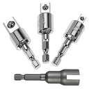 360度六角ビット インパクトドライバー ソケット 六角ビット セット 六角ドリル 差込角 6.35mm 1/4