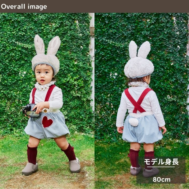 ハニーテイル ラパン 白 うさぎ ホワイトラビット アリス 不思議の国 ワンダーランド 赤ちゃん 乳児 乳幼児 ベビー キッズ baby 80 90 ハロウィン 衣装 仮装 moko2aoyama-10047685 MOKOMOKO青山 サンプル画像3