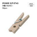Posh Living ポッシュリビング 木製 クロスピン 50pcs ミニ ×6個セット