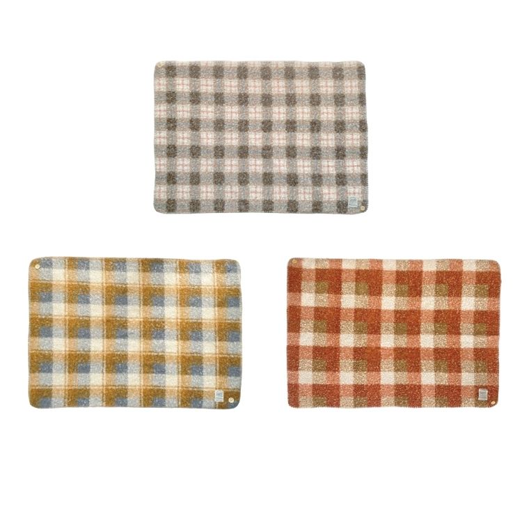 CALME カルム チェック ボア ブランケット