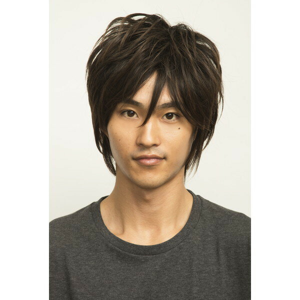 Wiggy Rich メンズ ミディアムウルフ ダークブラウン 仮装 コスプレ コスチューム