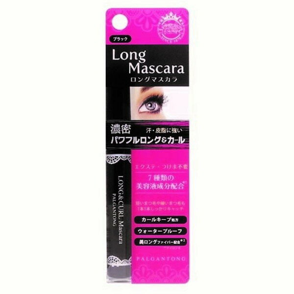 商品詳細商品説明◎まつ毛の長さを強調するロングタイプ、カールを長時間キープしてウォータープルーフで落ちくにいマスカラ●まつ毛の長さを強調するロングタイプ、カールを長時間キープしてウォータープルーフで落ちくにいマスカラカールを長時間キープし、ウォータープルーフで落ちにくい、ロングタイプのマスカラになります。ワックス成分×皮膜成分がまつ毛をコーティングし、強固なフィルムを形成してがっちりホールドするから長時間カールをキープできます。油系処方で水になじまず、撥水性の高いシリコーン系皮膜成分がまつ毛をコーティングするので、水・汗・皮脂に強く落ちにくい処方となっています。美容液成分（パンテノール・シルク・ヒアルロン酸・ケラチン・オタネニンジン根エキス・アカツメクサ花エキス・ビオチノイルトリペプチド-1）配合です。商品仕様【区分】化粧品【内容量】4g【配合成分】イソドデカン、ポリエチレン、トリメチルシロキシケイ酸、パルミチン酸デキストリン、エイコセンコポリマー、カルナウバロウ、パラフィン、水添ポリイソブテン、パンテノール、加水分解シルク、加水分解ヒアルロン酸、加水分解ケラチン（羊毛）、ビオチノイルトリペプチド、、グリセリン、オタネニンジン根エキス、アセチルテトラペプチド、アカツメクサ花エキス、ジステアルジモニウムヘクトライト、ナイロン、炭酸プロピレン、ポリメチルシルセスキオキサン、シリカ、水、デキストラン、フェノキシエタノール、酸化鉄、カーボンブラック【使用上の注意】・ご使用後は容器の口もとを綺麗にふき、必ずキャップをふき取ってください。・お肌に異常が生じていないかよく注意して使用してください。化粧品がお肌に合わないとき即ち次のような場合には、使用を中止してください。そのまま化粧品類の使用を続けますと、症状を悪化させることがありますので、皮膚科専門医等にご相談されることをおすすめします。使用中、赤味、はれ、かゆみ、刺激、色抜け（白斑等）や黒ずみ等の異常があらわれた場合使用したお肌に、直射日光があたって上記のような異常があらわれた場合。・傷やはれもの、しっしん等、異常のある部位にはお使いにならないでください。・目に入らないようにご注意ください。もし入った場合はすぐに水かぬるま湯で洗い流してください。・乳幼児の手の届かないところに保管してください。・極端に高温、または低温の場所や直射日光をさけて保管してください。・衣服等につくと落ちない場合がありますのでご注意ください。・メイクオフの際は、アイメイクリムーバーのご使用をおすすめします。【製造国】日本【JANコード】4589779950519【型番】756300【製造・販売/輸入元】株式会社ドド・ジャパン広告問責株式会社フューテック/TEL:050-3609-3530商品関連キーワード