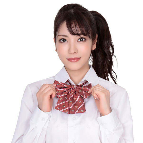 きゅん可愛 スクールリボン 紋章ピンクストライプ 仮装 コスプレ コスチューム