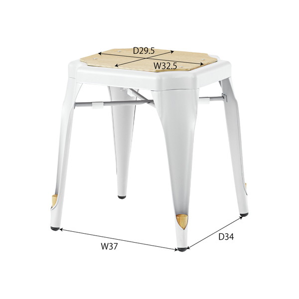東谷 AZUMAYA スツール 幅:41×奥行:39×高さ:46cm PC-460 BK PC-460BK [3]