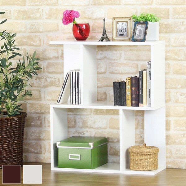 IWATSUKI ジグザグ ラック 2段 ホワイト IW-1105