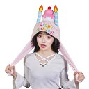 HBD ハピバ バースデー パタパタストロベリーケーキハット 仮装 コスプレ コスチューム
