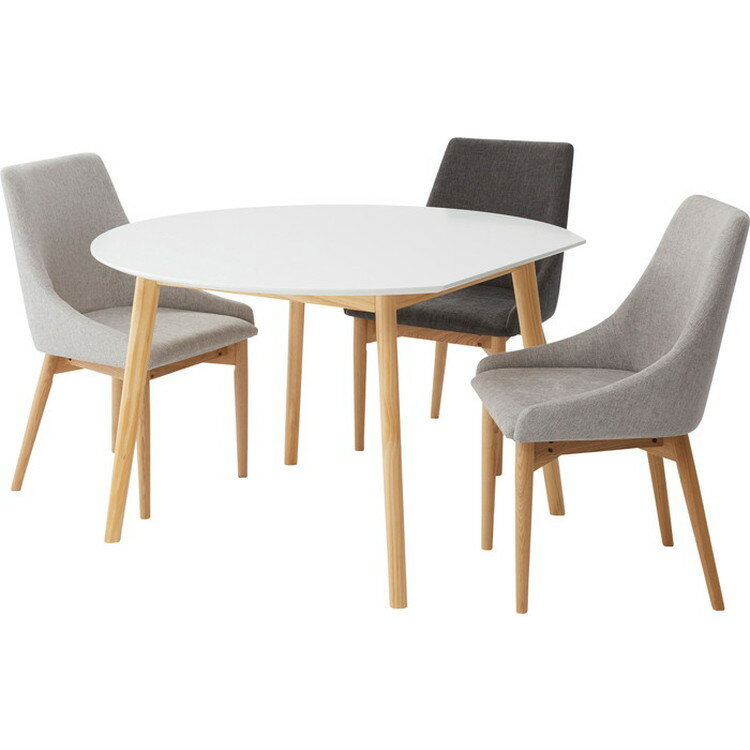 東谷 AZUMAYA 変形 ラウンドテーブル ホワイト TAP-003WH [2]