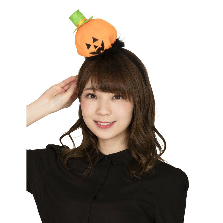 ハロウィン 衣装 仮装 レディース 女性 女 ゆるゆる パンプキンカチューシャ オレンジ パンプキン かぼちゃ カボチャ 南瓜