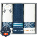 小原 BEAMS DESIGN チェッカーバンダナ フェイスタオル×3枚 ネイビーブルー 51-3139300NB 包装 熨斗 のし 無料 【LOI】