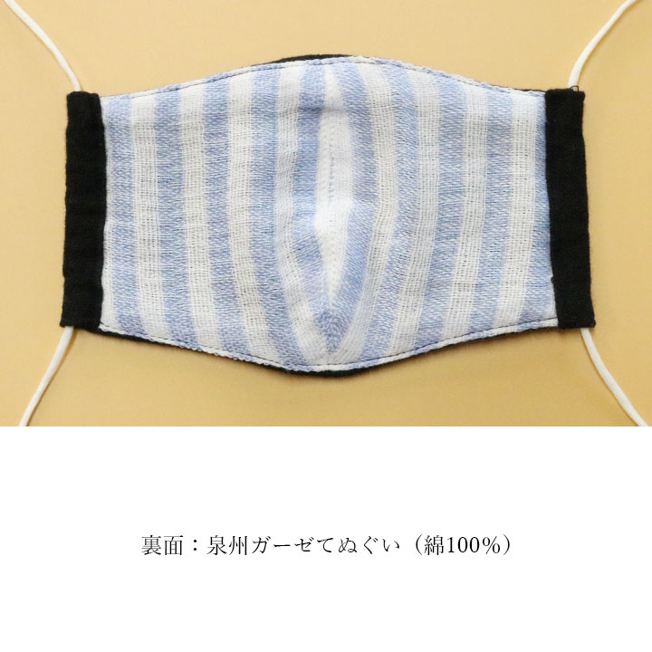 布マスク 日本製 洗える ガーゼタオル地 裏ガーゼ 送料無料 2枚入 洗える 立体 軽い 涼しい 夏用 3層構造