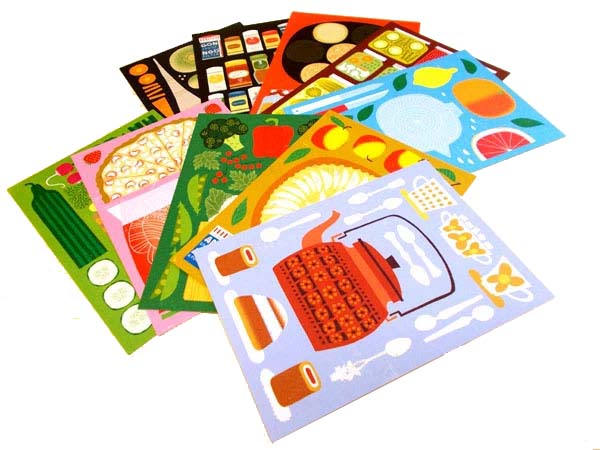 ケフボラデザイン ポストカードセット「キッチン 10枚入り」A6 長さ14.8cm EUエコラベル認定 紙製 フィンランド製