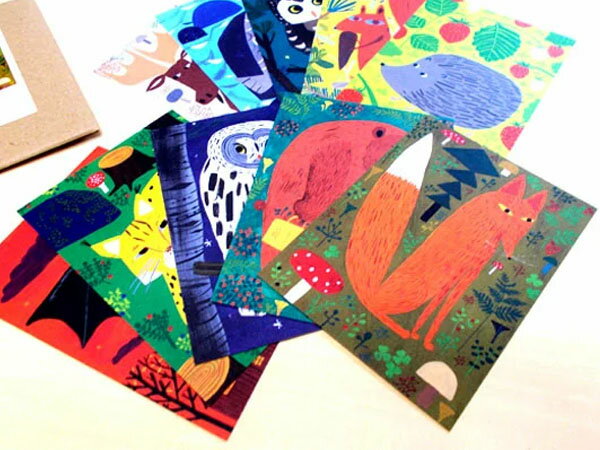 ケフボラデザイン ポストカードセット「ワイルドノース 10枚入り」A6 長さ14.8cm EUエコラベル認定 紙製 フィンランド製