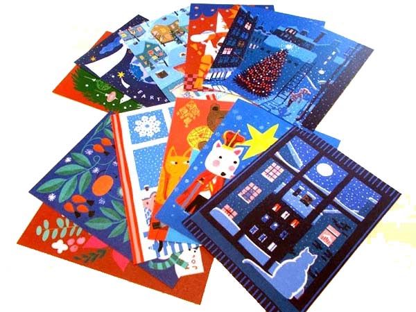 ケフボラデザイン ポストカードセット「クリスマスVol2 12枚入り」A6 長さ14.8cm EUエコラベル認定 紙製 フィンランド製