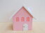 ピンクハウスの小物入れS 木製 置物 白＆ピンク 小サイズ 幅8cm 高さ10cm 日本製 無料ラッピング可