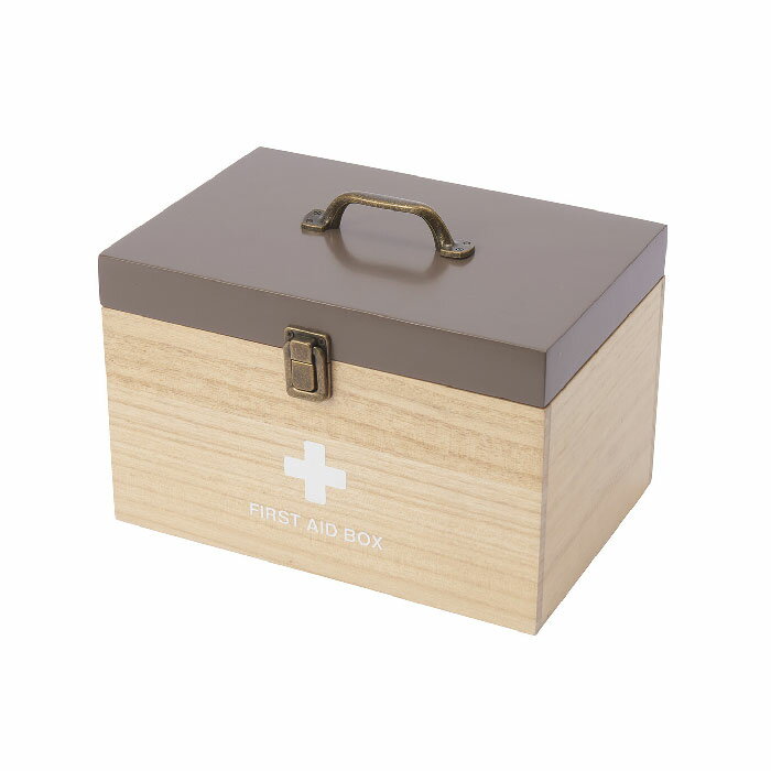 B品　木製救急箱 FIRST AID BOX 桐材　軽量 ブラウン 867-001 【あす楽対応】茶谷産業　B318