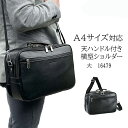 ショルダーバッグ 横 大 メンズ 2層 取っ手 ハンドル 2WAY ANDY HAWARD 16479-01 平野 取り寄せ品(4)