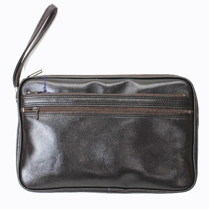 集金ケース 集金カバン ポーチ セカンドバッグ クラッチバッグ 小さい 軽い150g 合皮 ブラウン 3269-20 日本製
