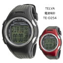 TELVA テルバ デジタルウオッチ 電波時計 腕時計 TE-D254-BK/TE-D254-RD【あす楽対応】