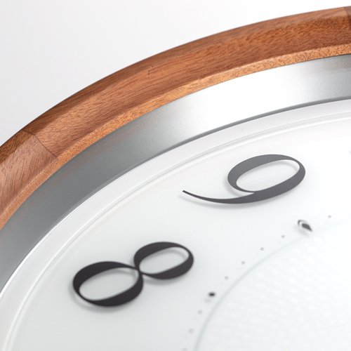 リズム 高感度電波掛時計 3電波対応 サイレントステップ秒針 電池交換お知らせ機能 木枠 ブラウン 4MY860-006