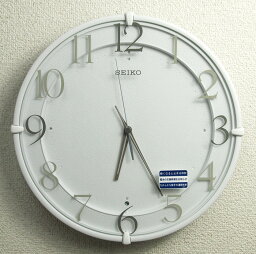 セイコー 電波掛け時計 スタンダード クリスタル飾り付き 連続秒針 白 KX215W 掛け時計 壁掛け 電波時計 取り寄せ品