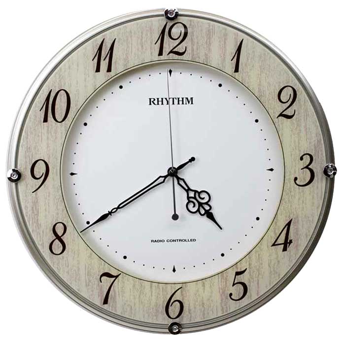 リズム 電波掛け時計 ライブリーナチュレ 木目仕上げ 8MY506SR23