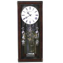 リズム 電波掛け時計 振り子時計 ソフィアーレプリモ メロディ全30曲 ブラウン 4MN535SR23