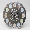 Bambini ベビークロックフレーム 253-348 フォトフレーム 掛け時計 置き掛け兼用 写真立て オシャレなシルバー色