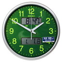 訳あり特価 セイコー 掛け時計 壁掛け 電波時計 KX235H 温度・湿度表示付き 集光樹脂文字板