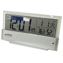 訳あり特価 セイコー 温湿度計カレンダー表示つき シースルー液晶銀色メタリック塗装 SQ773S