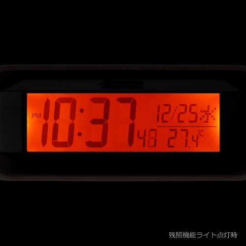 リズム 電波デジタル目覚まし時計 大音量電子音アラーム フィットウェーブバトル220 緑　8RZ220SR05 電池別売