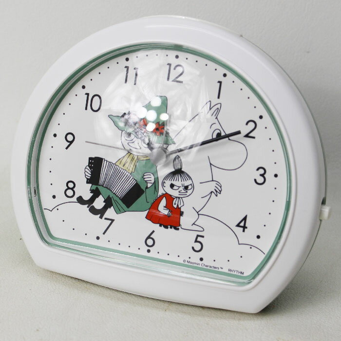 リズム時計 置き時計 目覚まし時計 MOOMIN（ムーミン）ムーミンとなかま R562 4SE562MT03【あす楽対応】