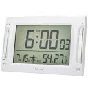 CREPHA クレファー FORMIA フォルミア インテリアクロック 電波時計 HT-021RC 大画面 温度計 湿度計 温湿度計 日付