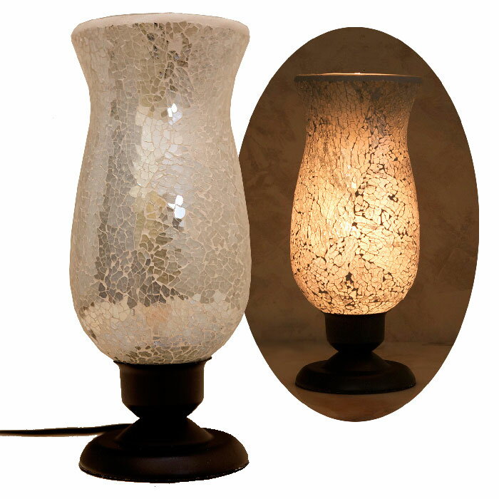 ミルグラス テーブルランプ フラワーポット E12/水雷型 卓上ライト シルバー　E1309SV