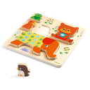 パズル 型はめ 形合わせ 知育玩具 木製 おもちゃ 動物 積み木 木のおもちゃ 出産祝い 1歳 2歳 誕生日 プレゼント フランス DJECO ジェコ ウッディ...